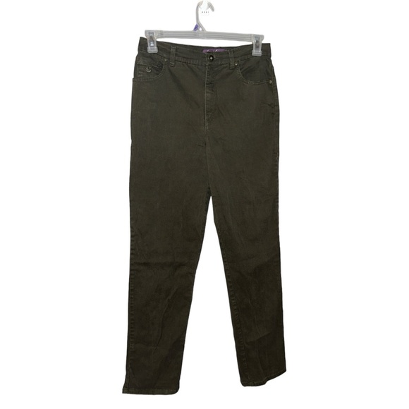 Gloria Vanderbilt Long Length Olive Green Missy Jeans - Picture 1 of 3